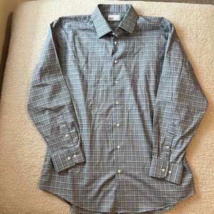 Nordstrom Mens Blue Paid Dress Shirt